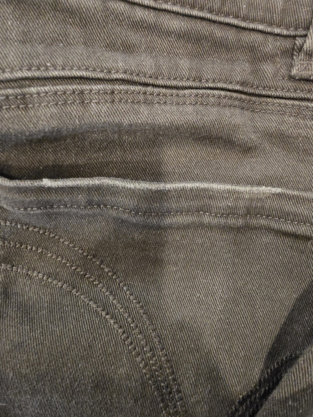 Democracy "Ab"solution Cropped Fray Hem Jeans Size 14 Olive - Picture 9 of 9